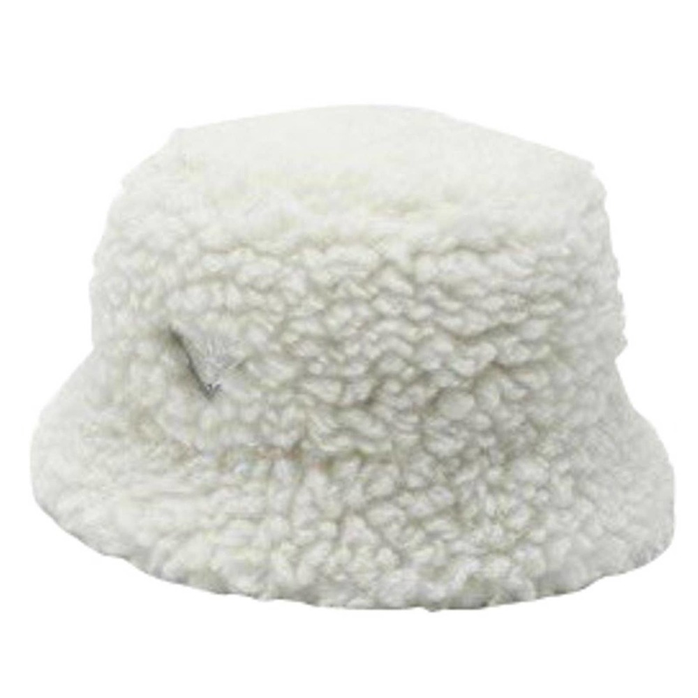 PRADA logo wool blend shearling bucket hat Medium
